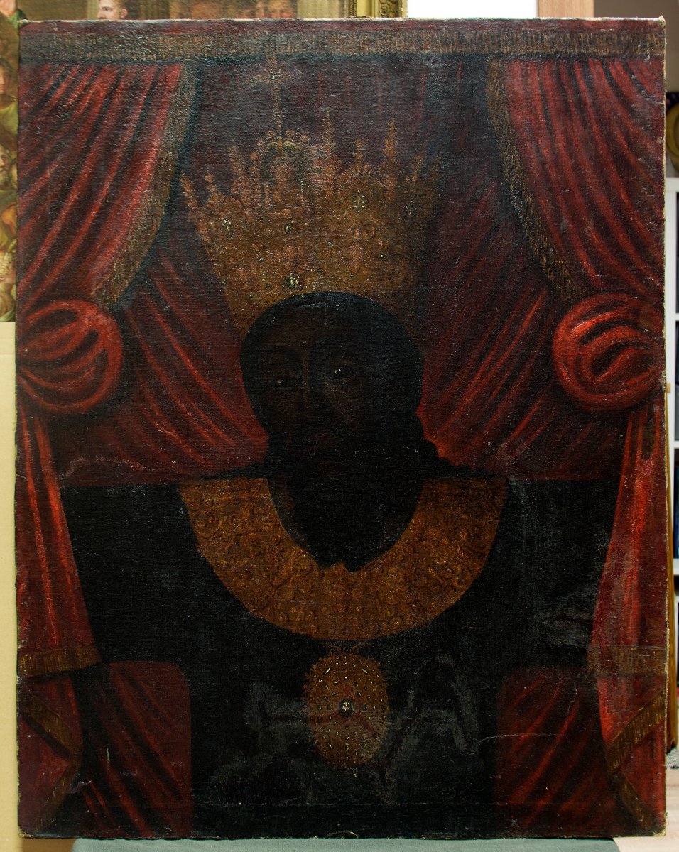 17th-century Painter From Lucca. The Holy Face Of Lucca (119.5 X 94.5 Cm)-photo-2