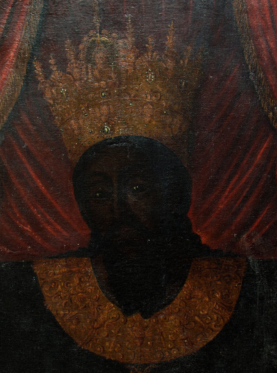 17th-century Painter From Lucca. The Holy Face Of Lucca (119.5 X 94.5 Cm)-photo-3