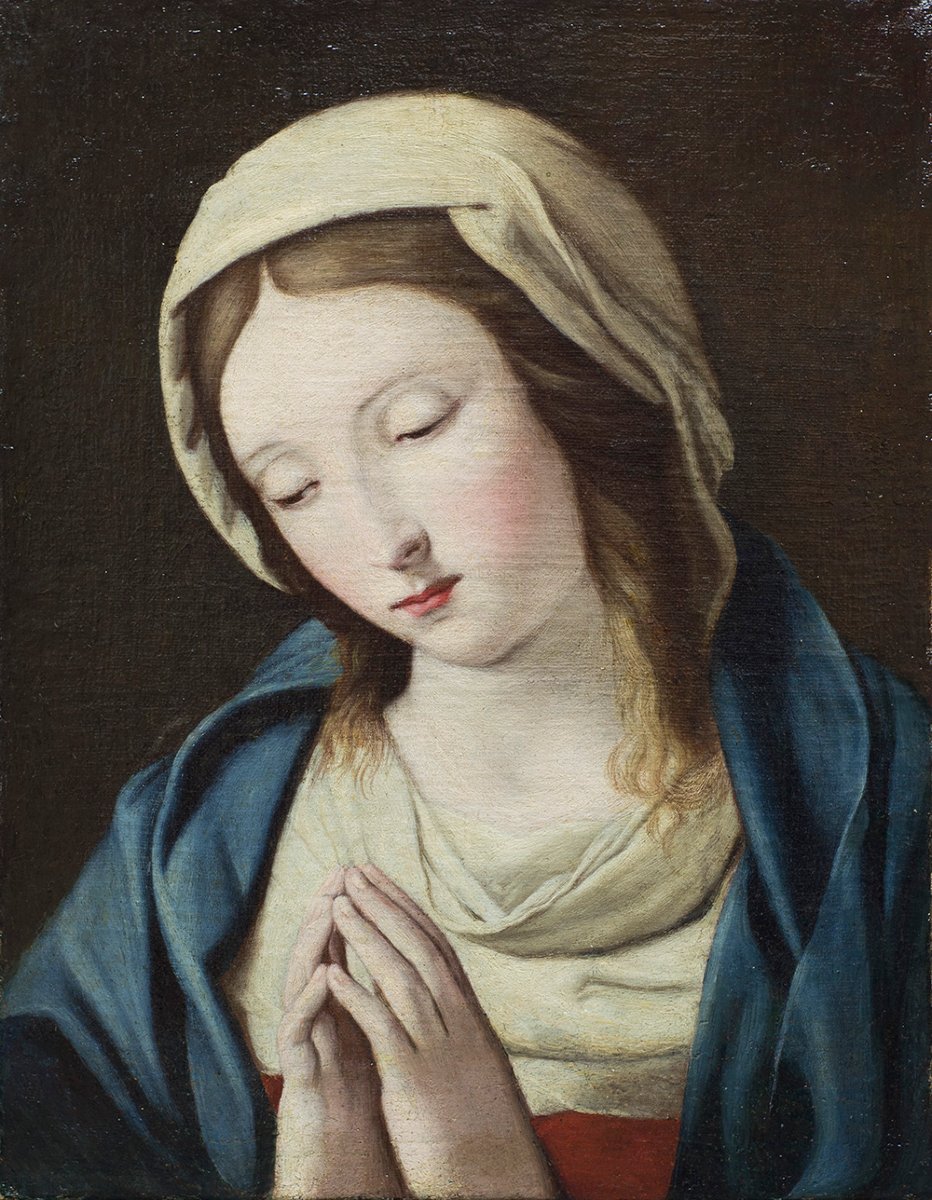 École de Giovanni Battista Salvi, dit Il Sassoferrato (1609-1685). Vierge en prière