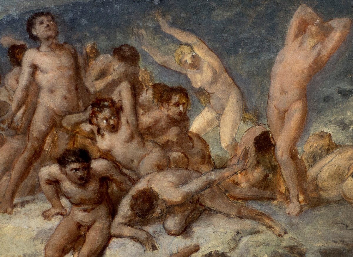 A 19th-century Symbolist Painter. Charon Ferries The Damned Souls Across The River Styx-photo-1