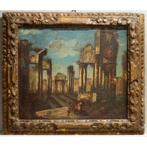 Alessandro Brusati (Carpi, 1707-1780). Paysage côtier avec architecture