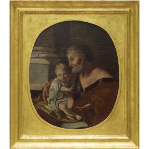 Attributed To Pietro Bardellino (naples, 1732–1806). Saint Joseph With The Child
