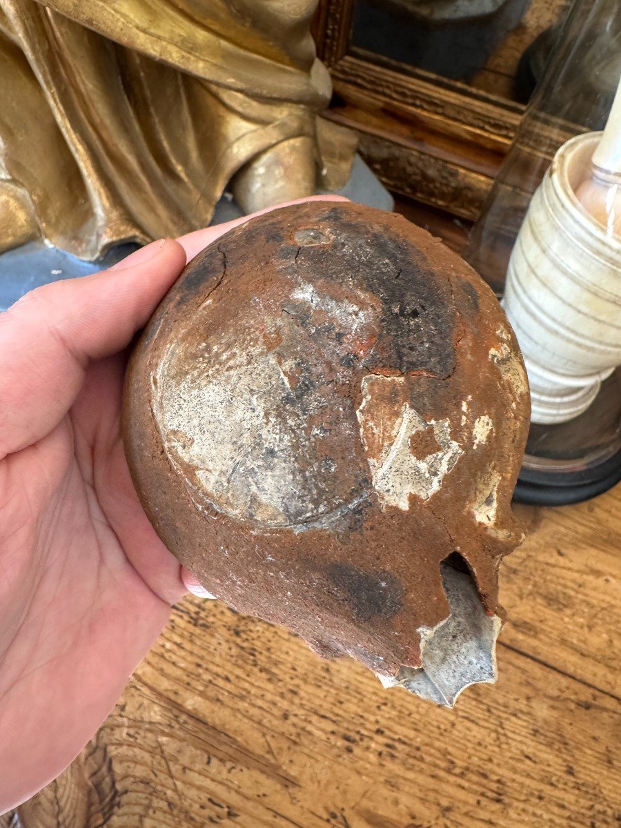 Artifact - Antiquity - Terracotta Oil Lamp With Pecten Shell Decor - Roman Empire-photo-1