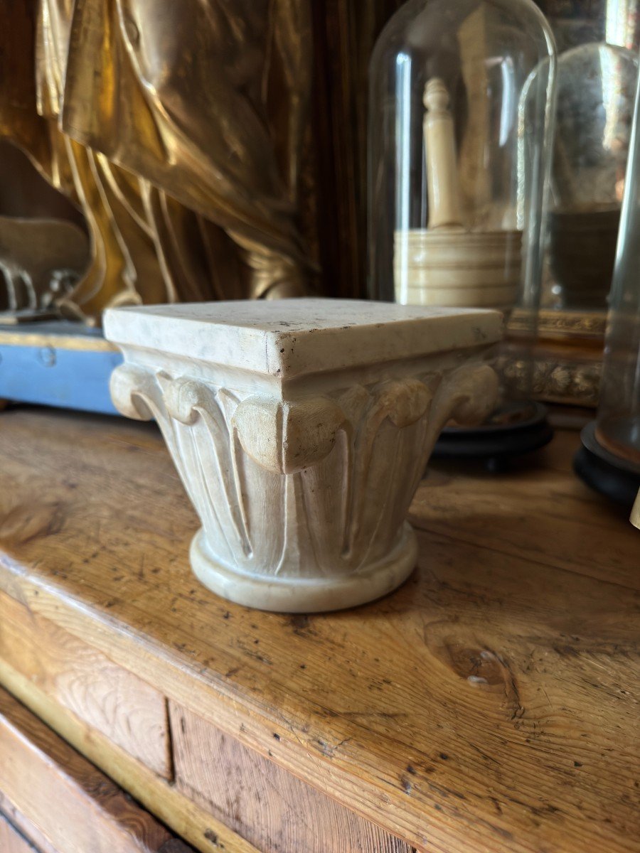 Sculpture – Carved Marble Capital – Simplified Corinthian Order – Corinthian Capital -photo-8