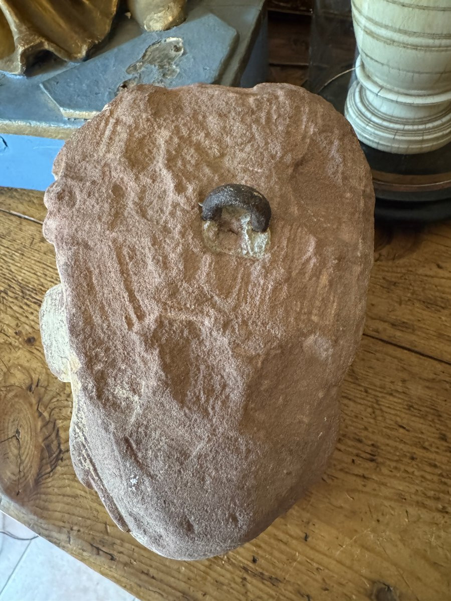 Medieval Statuary, Romanesque Sculpture - Cistercian Monk's Head - Late Period - Romanesque Capital-photo-4