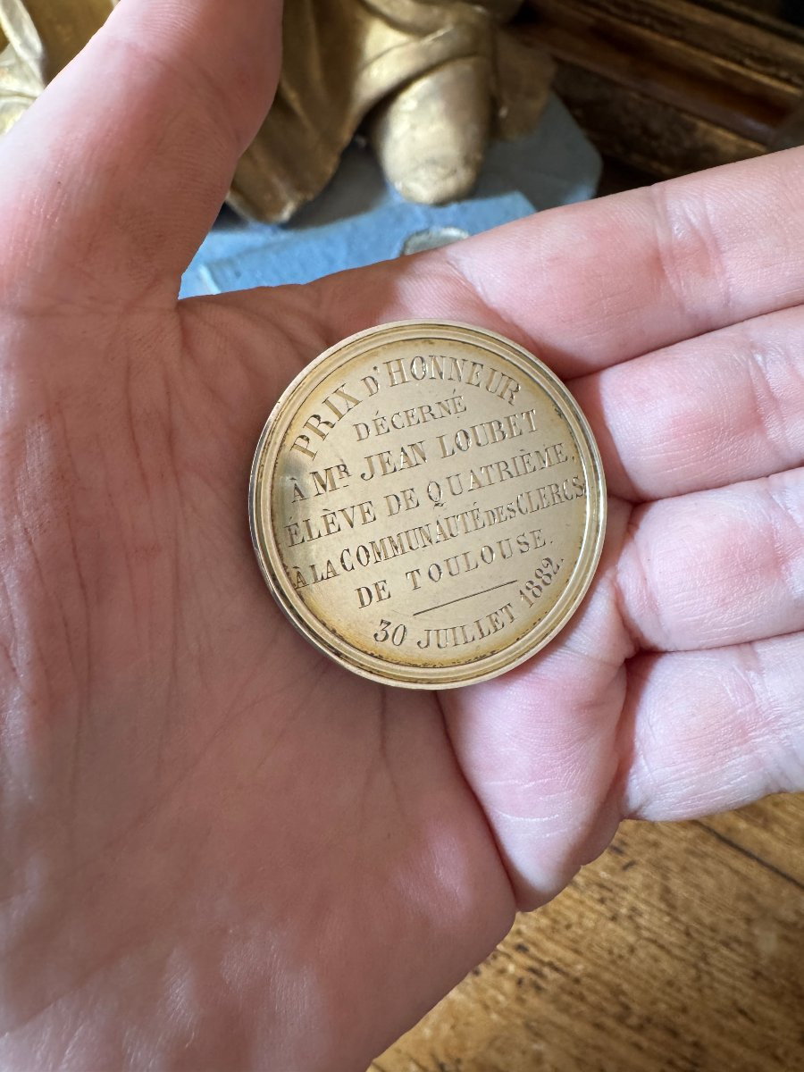 M&eacute;daille Petit S&eacute;minaire - Prix D&rsquo;honneur, M&eacute;daille Religieuse &ndash; Communaut&eacute; Des Clercs - Argent-photo-5
