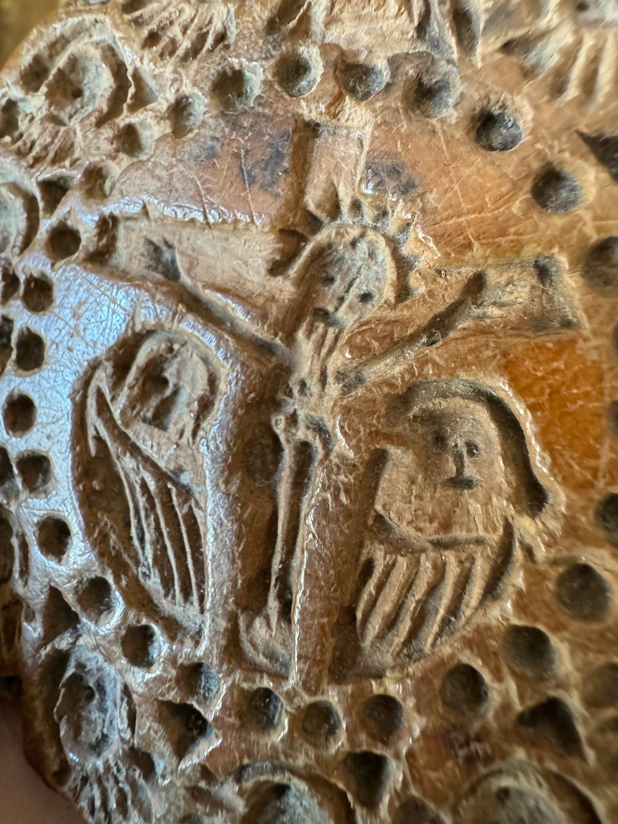 Ancient Coptic Bread Marker – Christ On The Cross, Christian Liturgical Art – Egypt – Folk Art-photo-5