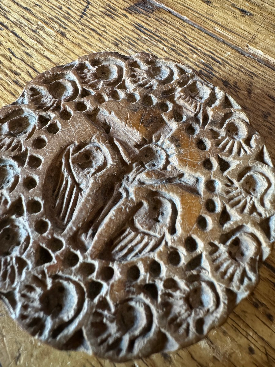 Ancient Coptic Bread Marker – Christ On The Cross, Christian Liturgical Art – Egypt – Folk Art-photo-8