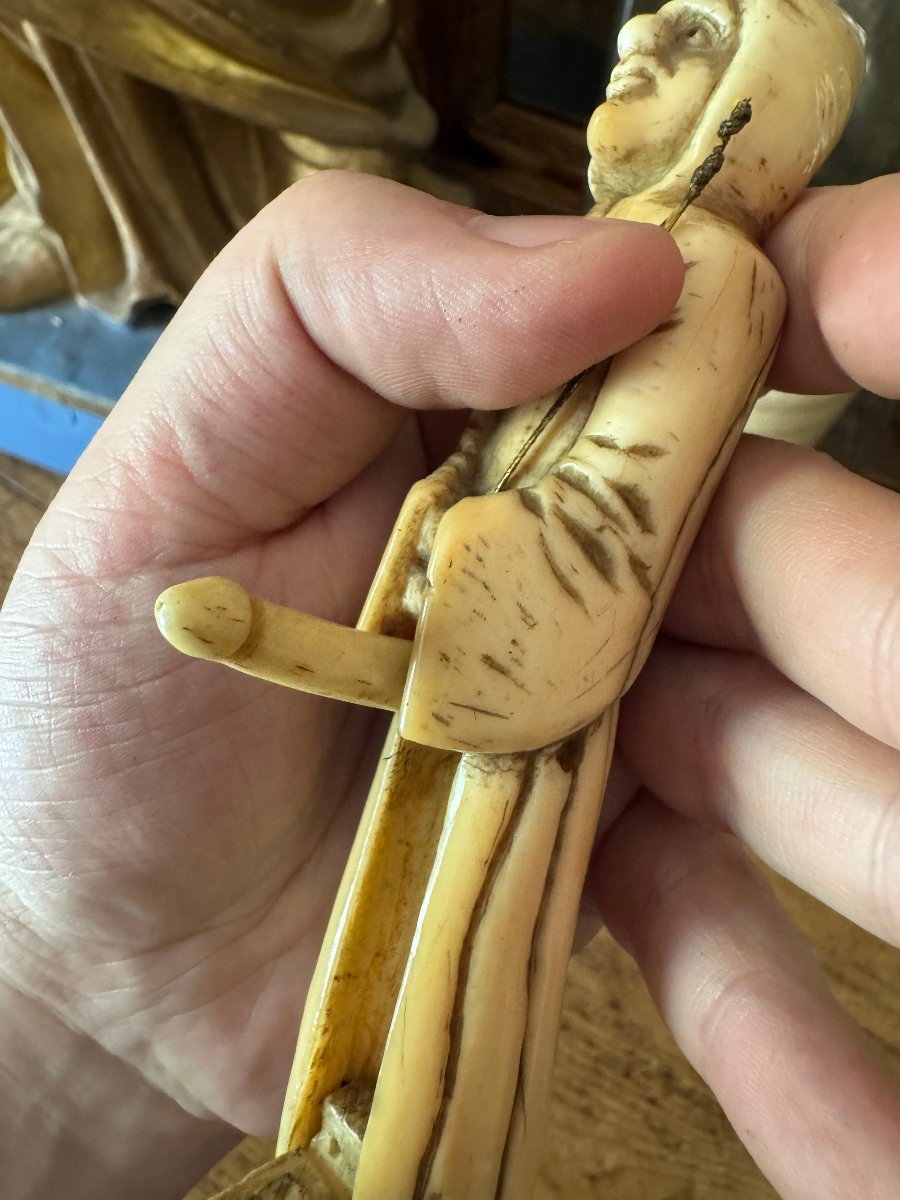 Curiosa, Erotica - Sculpture - Lustful Monk With Rosary, Erotic - Curiosity - Folk Art-photo-7