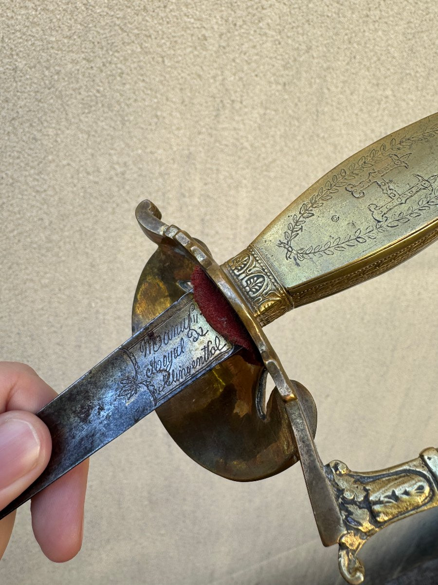 Militaria - Royalist Officer's Sword - July Monarchy - Royal Manufactory Of Klingenthal-photo-3