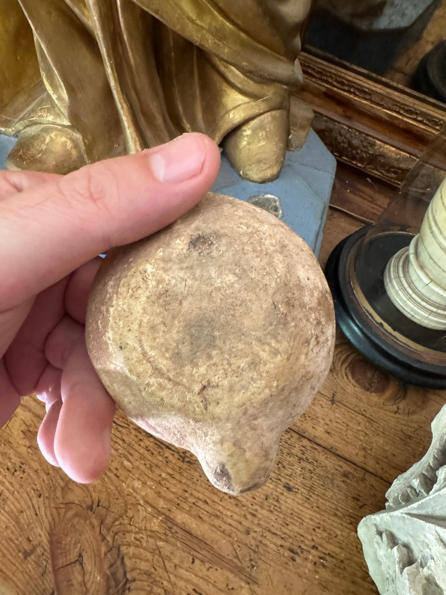 Artifact – Antiquity – Terracotta Oil Lamp – Lion Bust – Roman Empire-photo-1