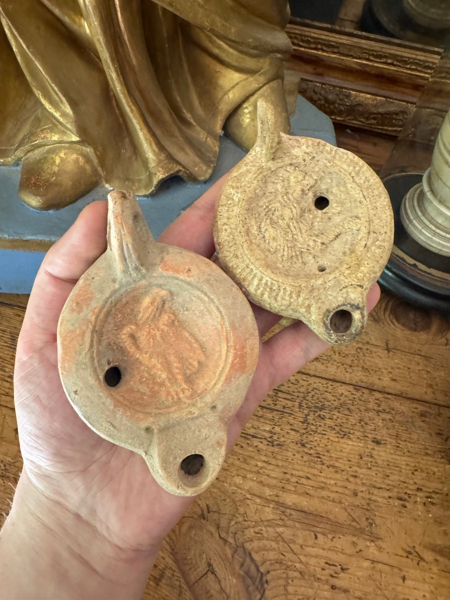 Artifact – Antiquity – Terracotta Oil Lamp – Lion Bust – Roman Empire-photo-5