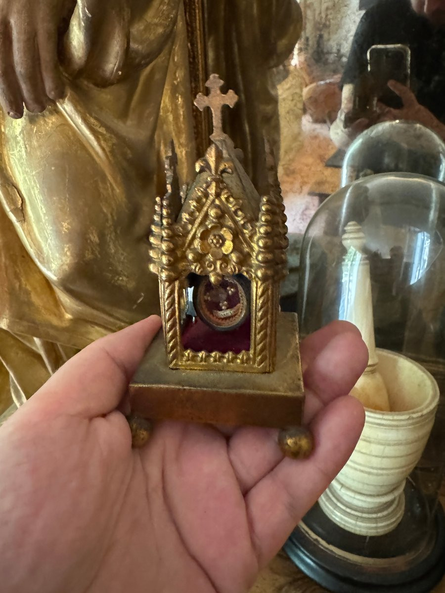  Reliquary – Mini Neo-gothic Chasse - Reliquary Crosses - Reliquary Of The True Cross -photo-4
