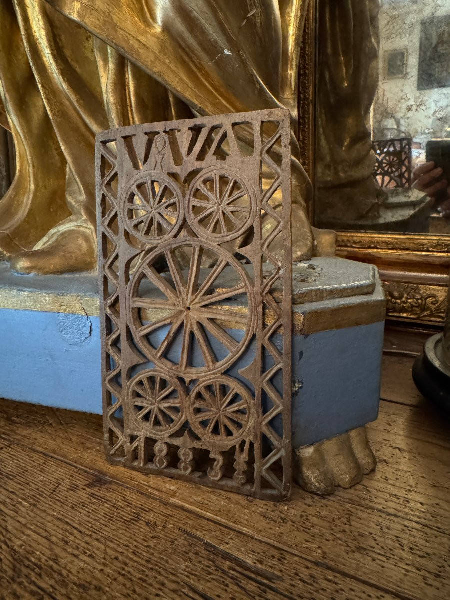 Museum - Large Carved Lace Folder - “at The Wheels Of Destiny” - Folk Art - Auvergne -photo-4