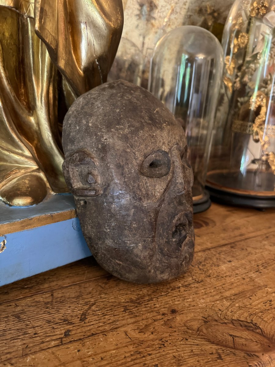 Curiosity – Mask – Carved Wood – Himalayas, Nepal – Middle Hills – Primitive Art-photo-4