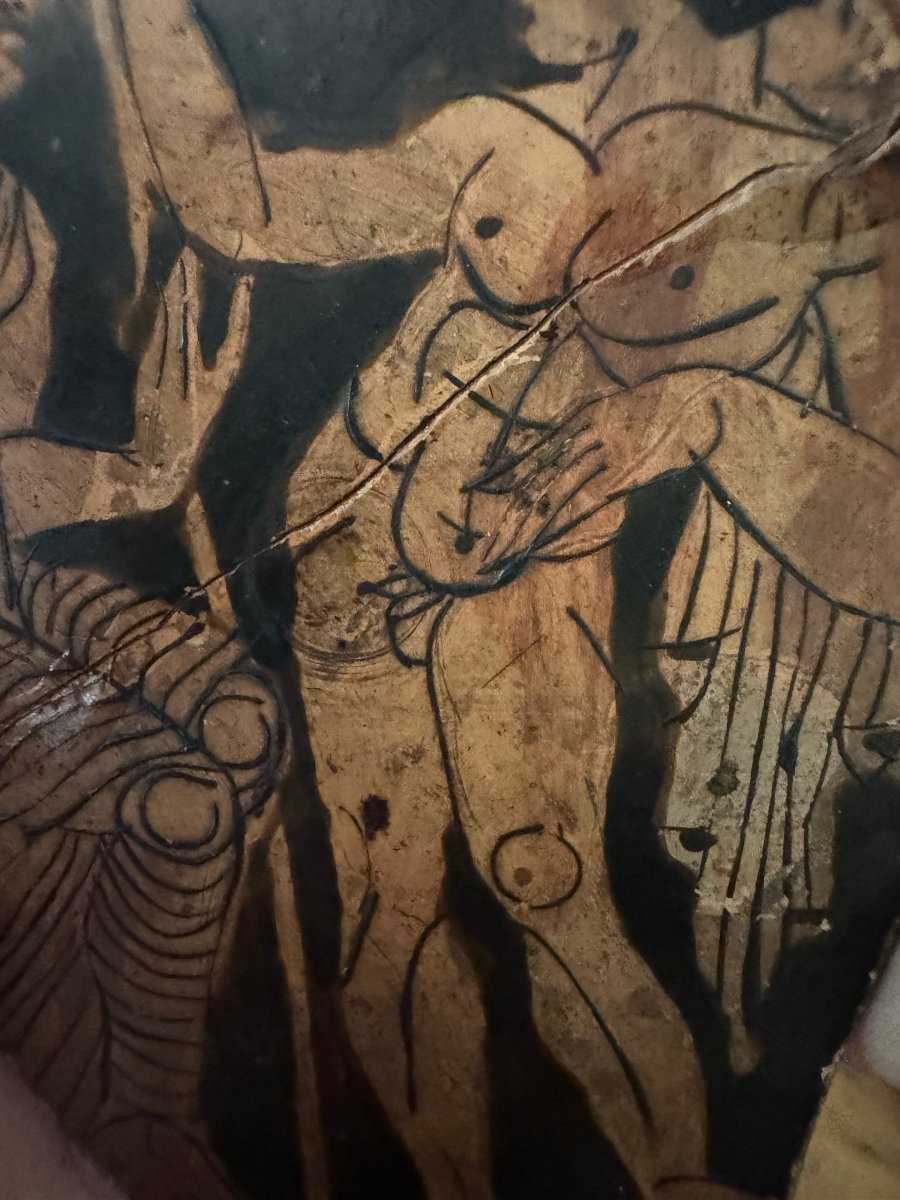 Artefact – Antiquité – Fragment Attique, Figures Rouges - Nues, Érotica, Curiosa  - Archéologie-photo-6