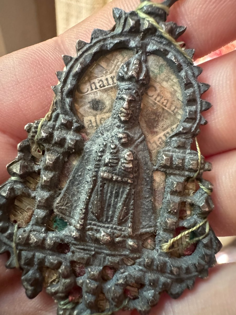 Sterling Silver Pendant - Reliquary Of The Virgen Del Sagrario - Sacred Art - Spain-photo-3