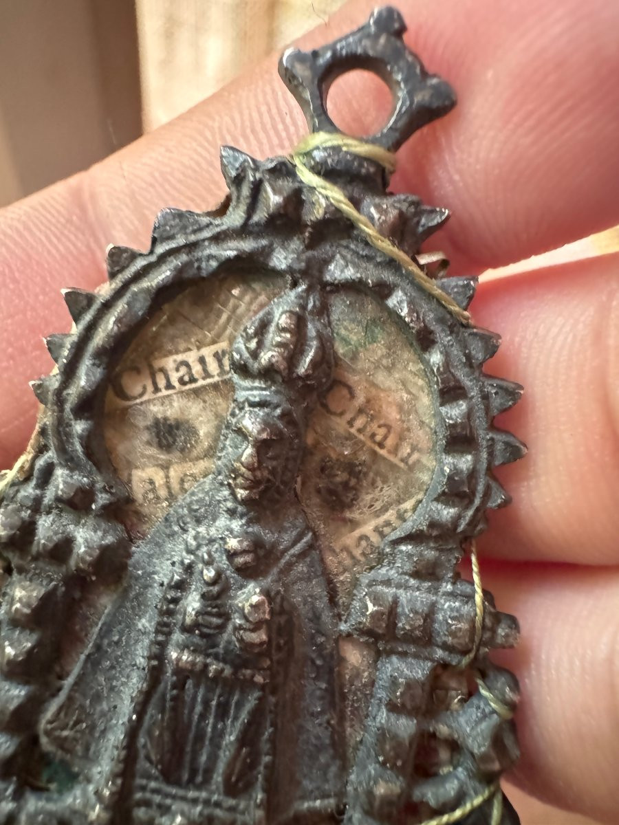 Sterling Silver Pendant - Reliquary Of The Virgen Del Sagrario - Sacred Art - Spain-photo-4