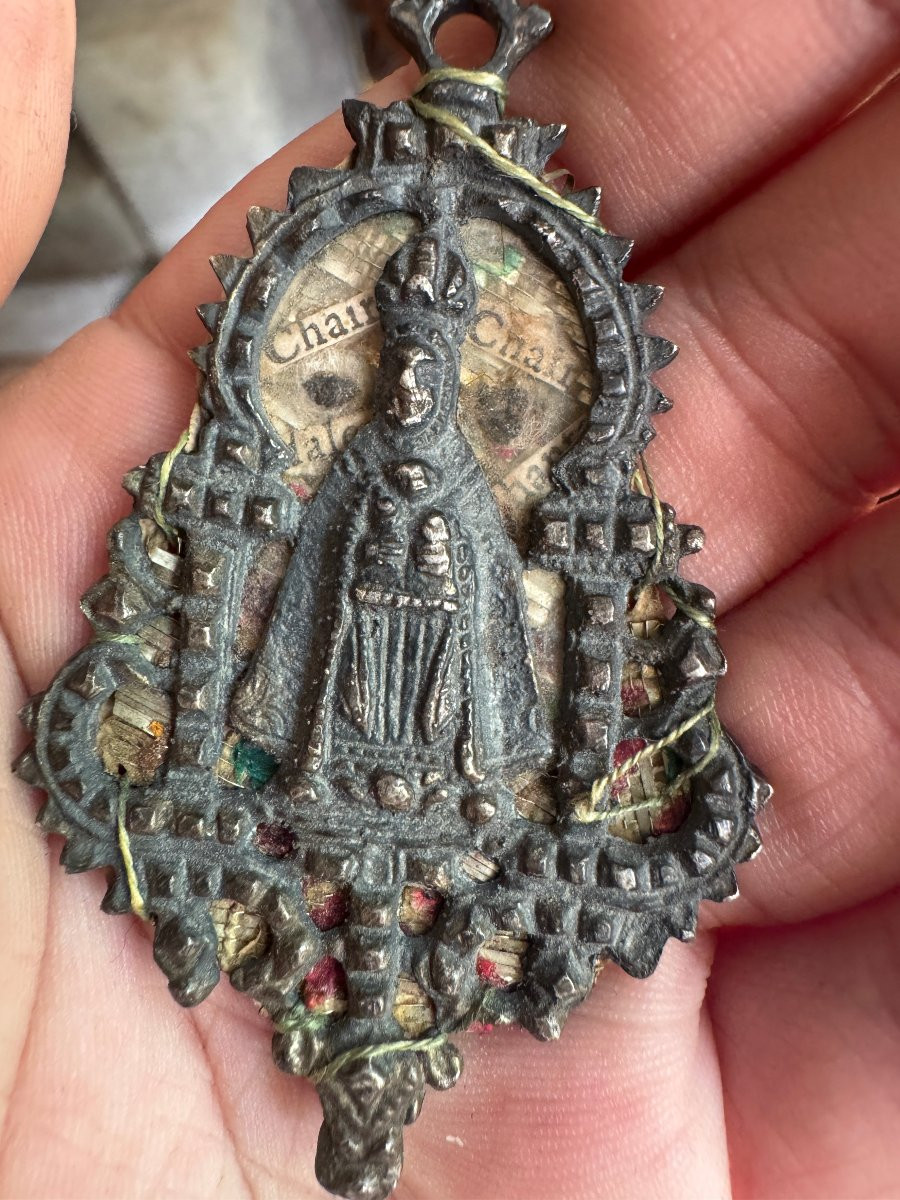 Sterling Silver Pendant - Reliquary Of The Virgen Del Sagrario - Sacred Art - Spain-photo-5