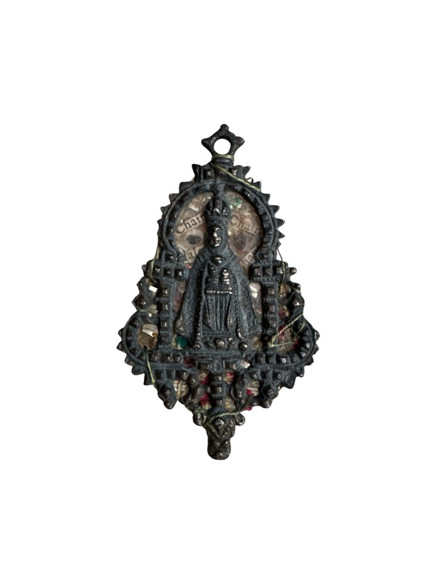 Sterling Silver Pendant - Reliquary Of The Virgen Del Sagrario - Sacred Art - Spain