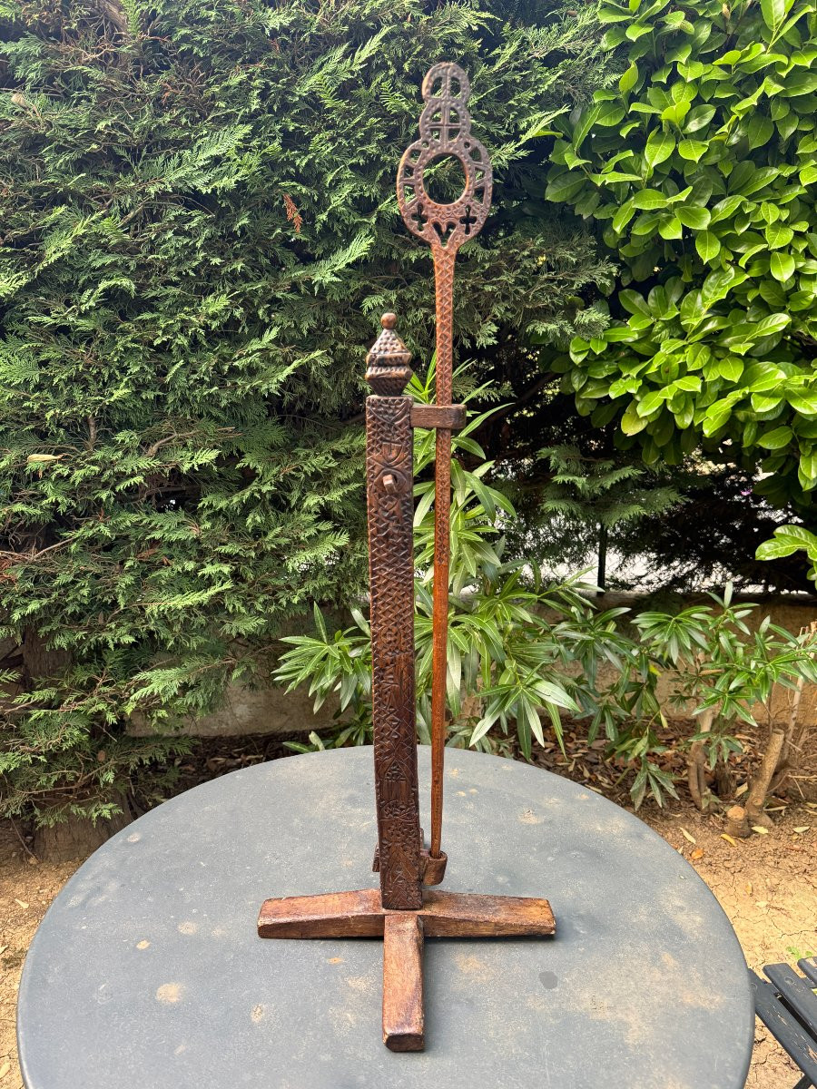 Museum – Distaff And Distaff Holder With Adjustable System – Folk Art – Auvergne-photo-2