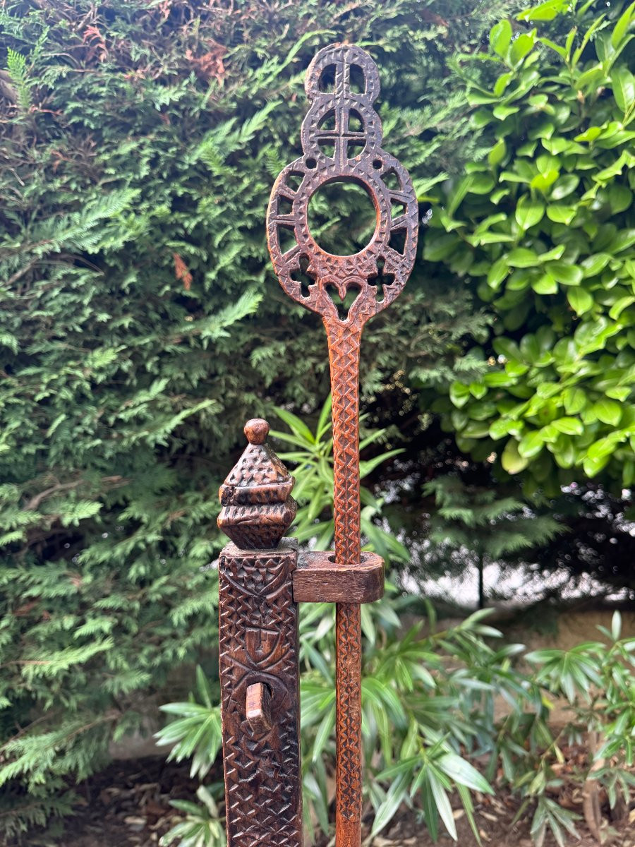  Museum – Distaff And Distaff Holder With Adjustable System – Folk Art – Auvergne-photo-3