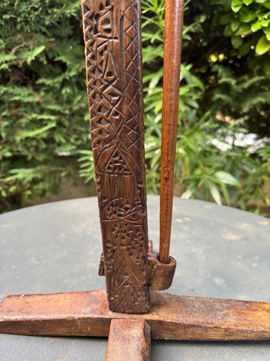  Museum – Distaff And Distaff Holder With Adjustable System – Folk Art – Auvergne-photo-4