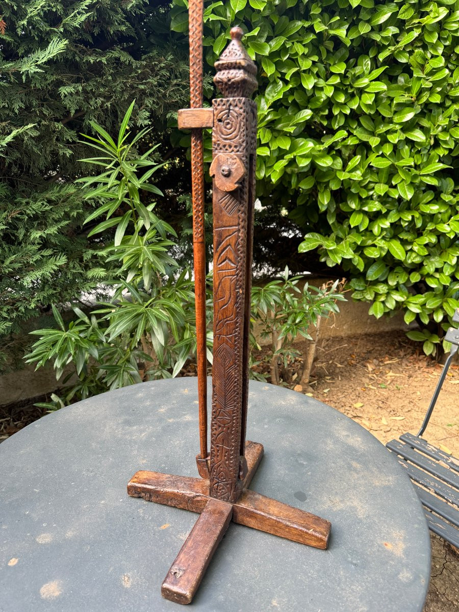  Museum – Distaff And Distaff Holder With Adjustable System – Folk Art – Auvergne-photo-2