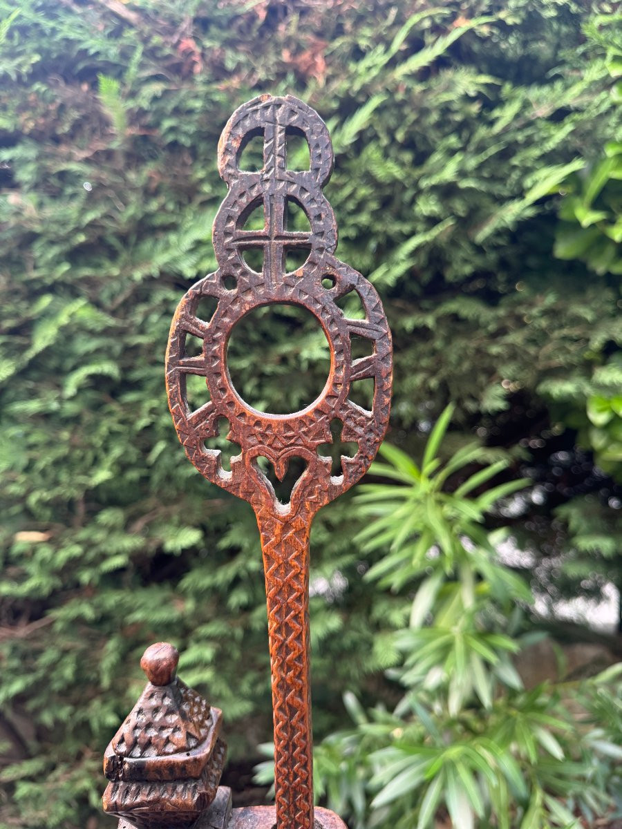  Museum – Distaff And Distaff Holder With Adjustable System – Folk Art – Auvergne-photo-4