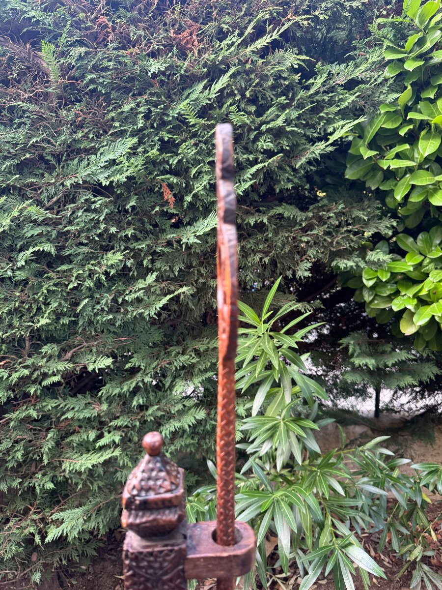  Museum – Distaff And Distaff Holder With Adjustable System – Folk Art – Auvergne-photo-5