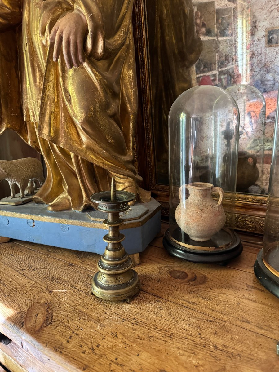 Bronze Candlestick - Gothic Candlestick - Circa 1550 - Europe - Haute époque-photo-2