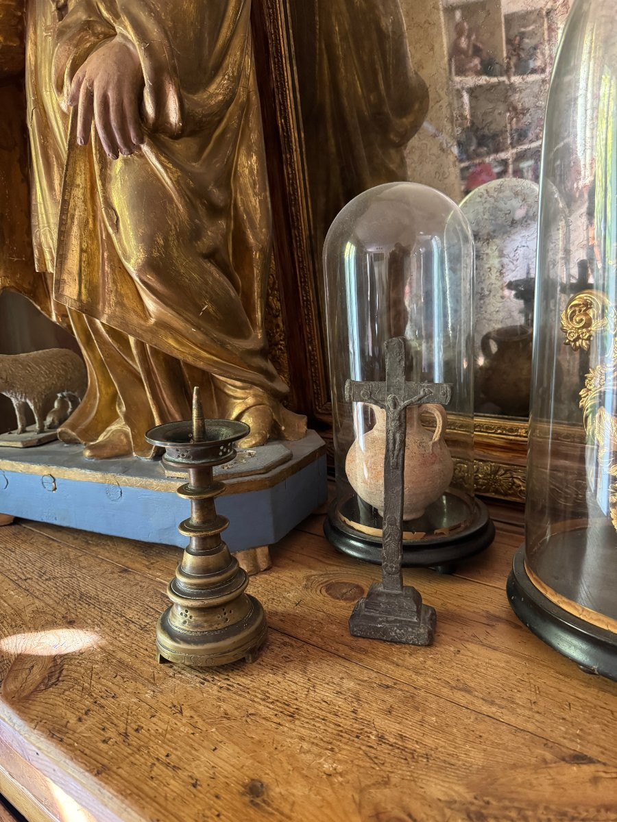 Bronze Candlestick - Gothic Candlestick - Circa 1550 - Europe - Haute époque-photo-4