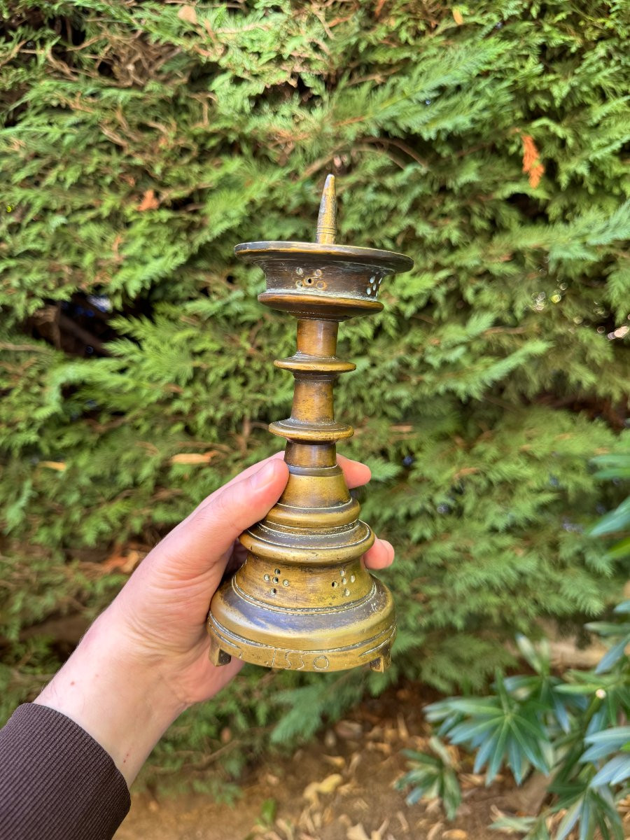 Bronze Candlestick - Gothic Candlestick - Circa 1550 - Europe - Haute époque-photo-1