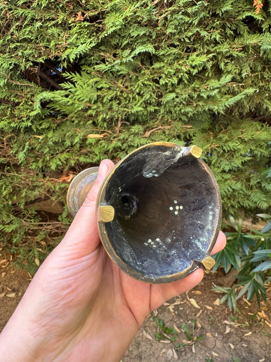 Bronze Candlestick - Gothic Candlestick - Circa 1550 - Europe - Haute époque-photo-3