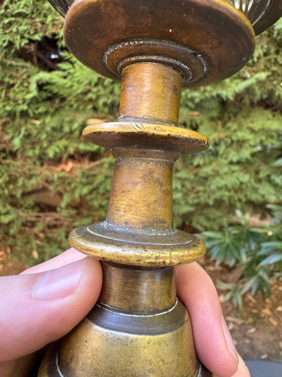 Bronze Candlestick - Gothic Candlestick - Circa 1550 - Europe - Haute époque-photo-4