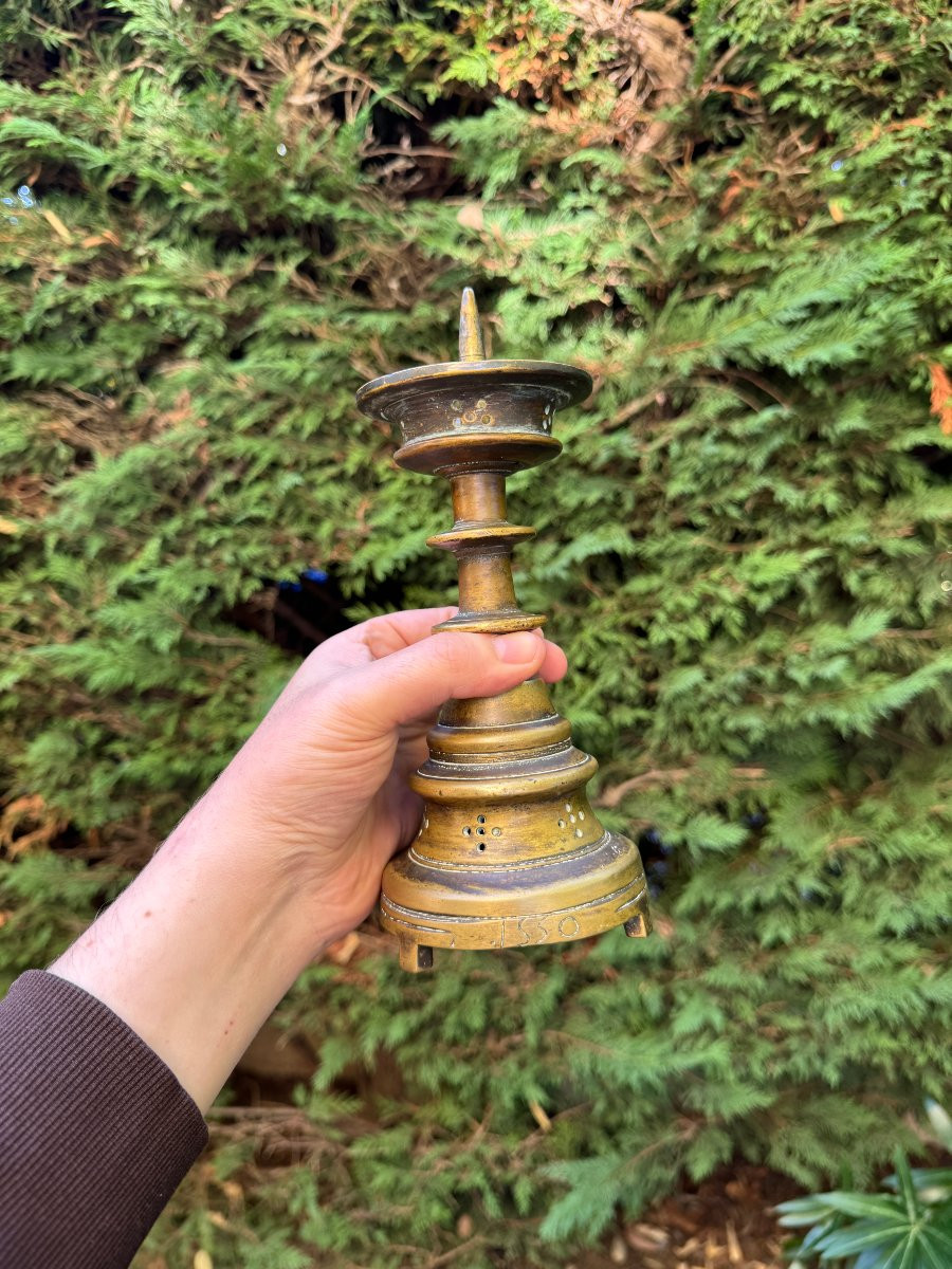 Bronze Candlestick - Gothic Candlestick - Circa 1550 - Europe - Haute époque-photo-7