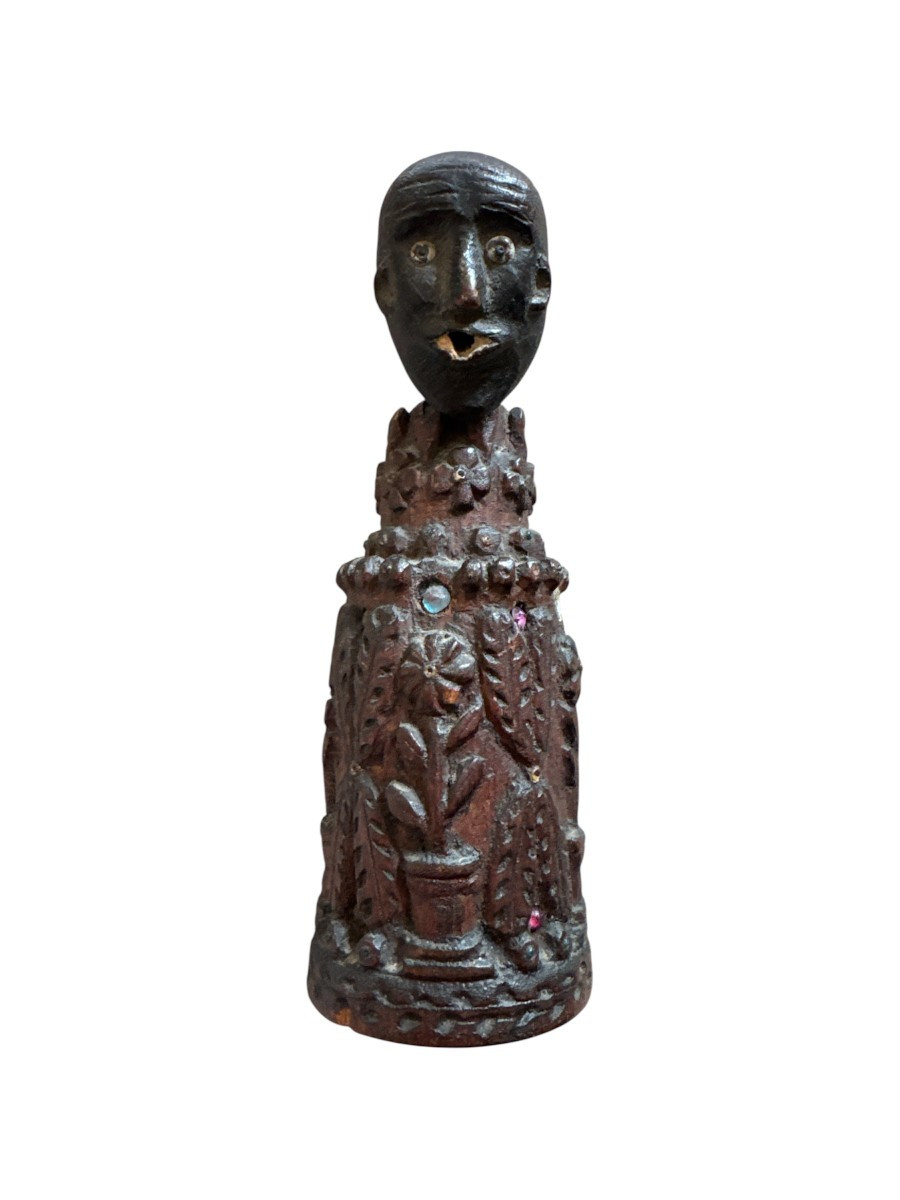 Musée - Tabatière flacon – Tabatière anthropomorphe, yeux en sulfure –Secouette - Art populaire