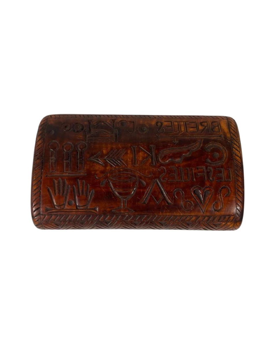 Museum – Snuffbox With Engraved Rebus – Curiosa – Folk Art - Erotic – Haute-loire-photo-2