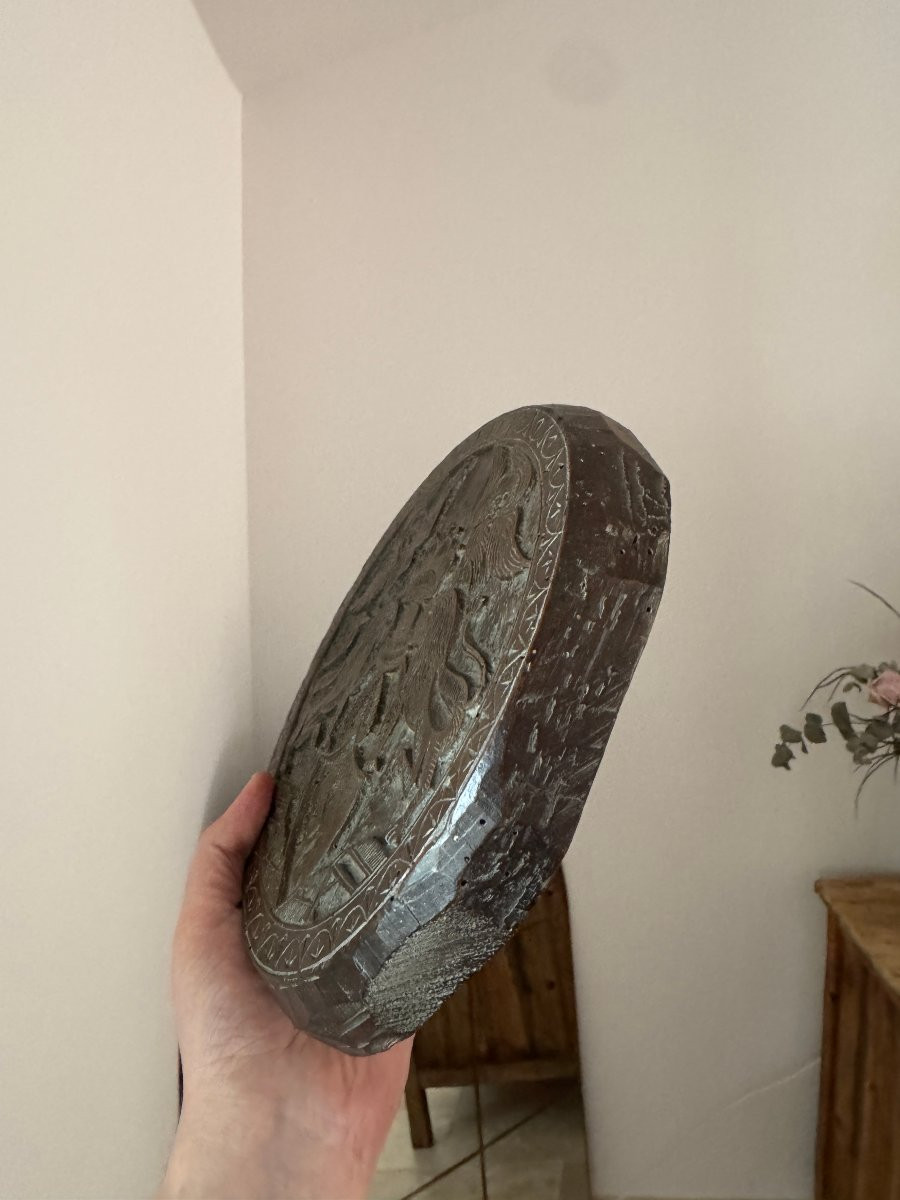 Matrice d&rsquo;impression &ndash; H&eacute;raldique &ndash; Art Populaire &ndash; Xylographie &ndash; Haute &Eacute;poque &ndash; Curiosit&eacute;-photo-1