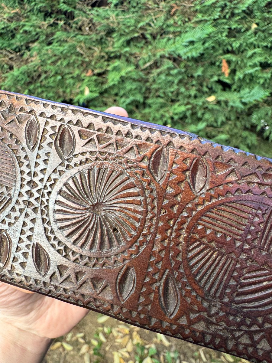 Museum - Small Carved Box - Lacemaker's Box - Love Box - Folk Art-photo-6