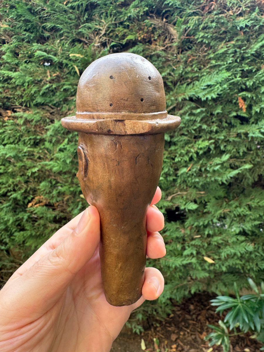 Sculpture &ndash; Bouchon de tonnelier-vigneron &ndash; Bouchon anthropomorphe monoxyle &ndash; Art populaire-photo-1