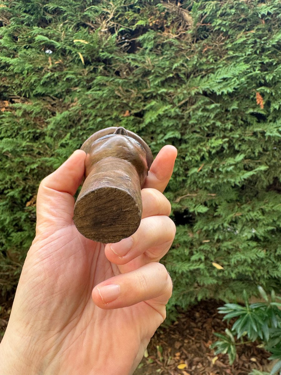 Sculpture &ndash; Bouchon de tonnelier-vigneron &ndash; Bouchon anthropomorphe monoxyle &ndash; Art populaire-photo-3