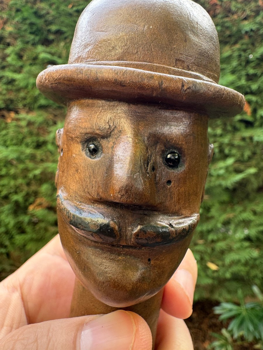 Sculpture &ndash; Bouchon de tonnelier-vigneron &ndash; Bouchon anthropomorphe monoxyle &ndash; Art populaire-photo-7