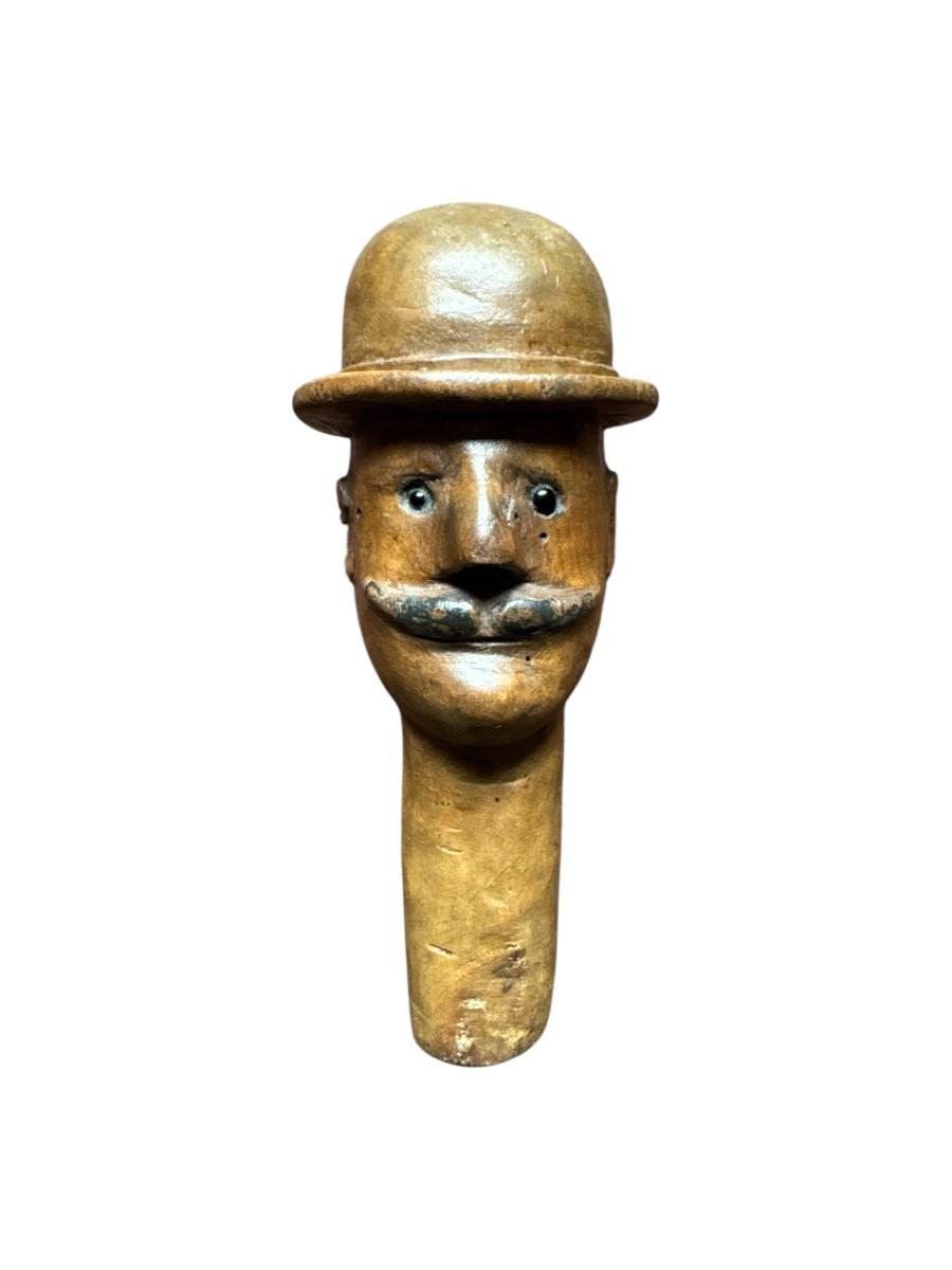 Sculpture &ndash; Bouchon de tonnelier-vigneron &ndash; Bouchon anthropomorphe monoxyle &ndash; Art populaire