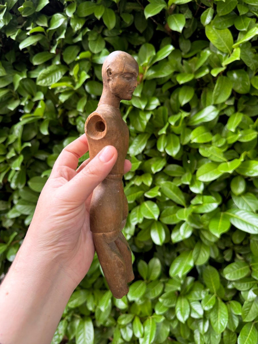Sculpture – Small Carved Wooden Artist's Mannequin – Articulated Figure – Folk Art-photo-1