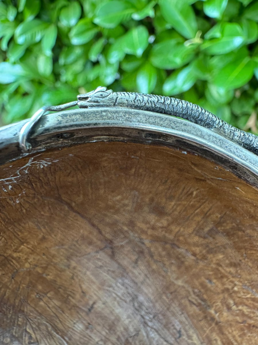 Tasse de chasse &ndash; &ldquo;Les anges et le serpent&rdquo; &ndash; Art populaire &ndash; France &ndash; Coupe de chasse - Curio-photo-5