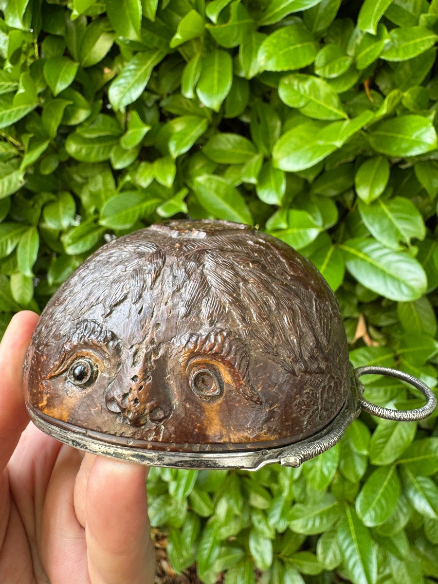 Tasse de chasse &ndash; &ldquo;Les anges et le serpent&rdquo; &ndash; Art populaire &ndash; France &ndash; Coupe de chasse - Curio-photo-7