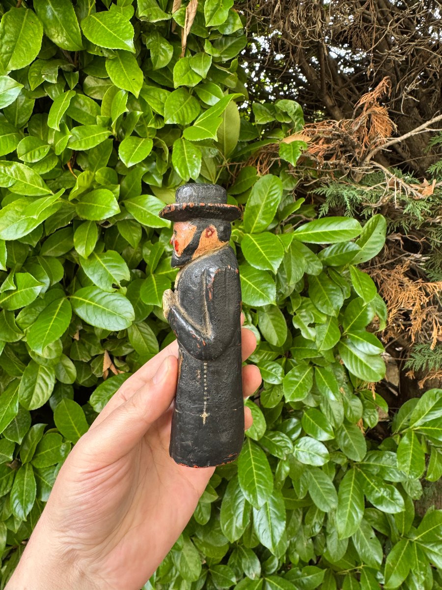 Erotica, Curiosa – Articulated Priest Figurine – Anticlerical – Folk Art – Lustful Priest-photo-2