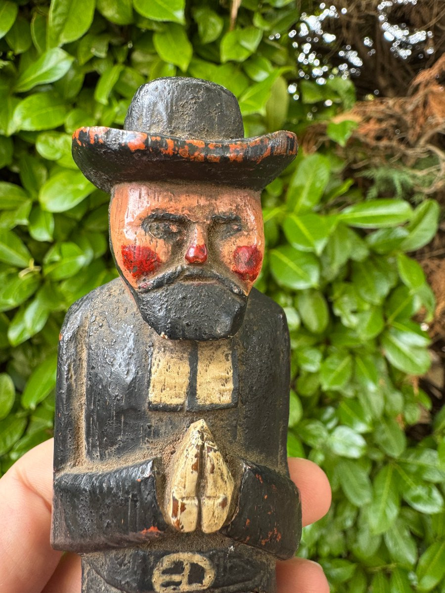 Erotica, Curiosa – Articulated Priest Figurine – Anticlerical – Folk Art – Lustful Priest-photo-3