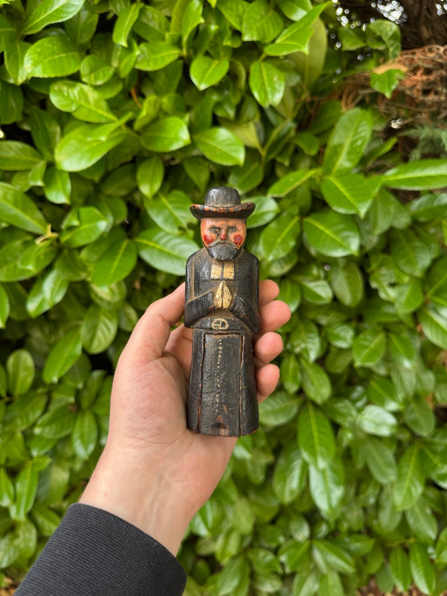 Erotica, Curiosa – Articulated Priest Figurine – Anticlerical – Folk Art – Lustful Priest-photo-4